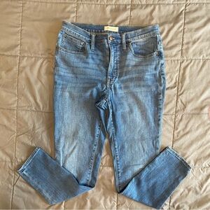 Madewell Size 30 Women’s 9” Mid-Rise Skinny Jeans Straight Lightwash 30x27